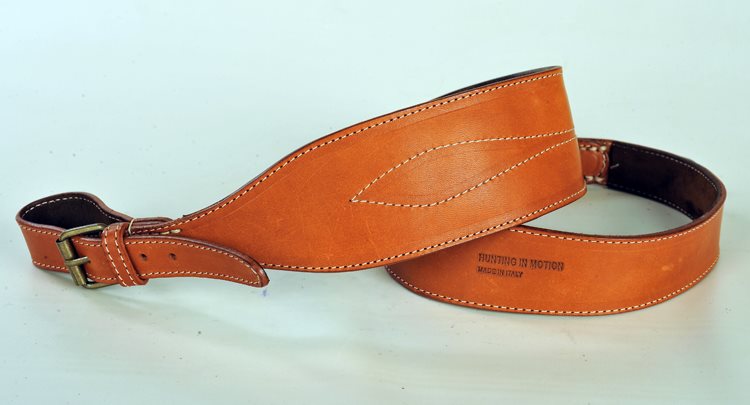 Cinghia carabina in cuoio marrone ingrassato Buffetteria Spadoni